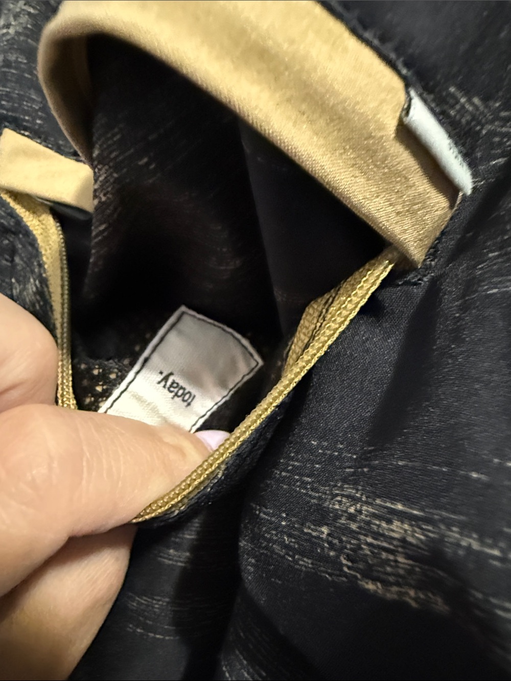 Vuori Black Shorts with Mustard Waistband and White Drawstring - Picture 5 of 8
